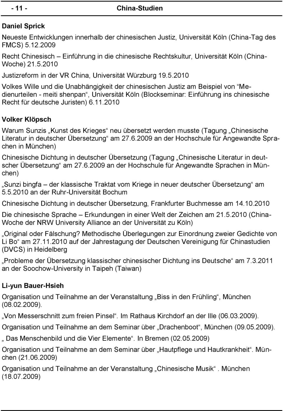 2010 Justizreform in der VR China, Universität Würzburg 19.5.