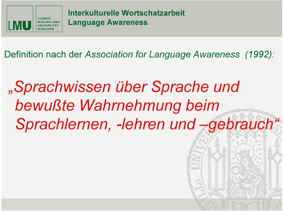 Language Awareness (1992): Sprachwissen über