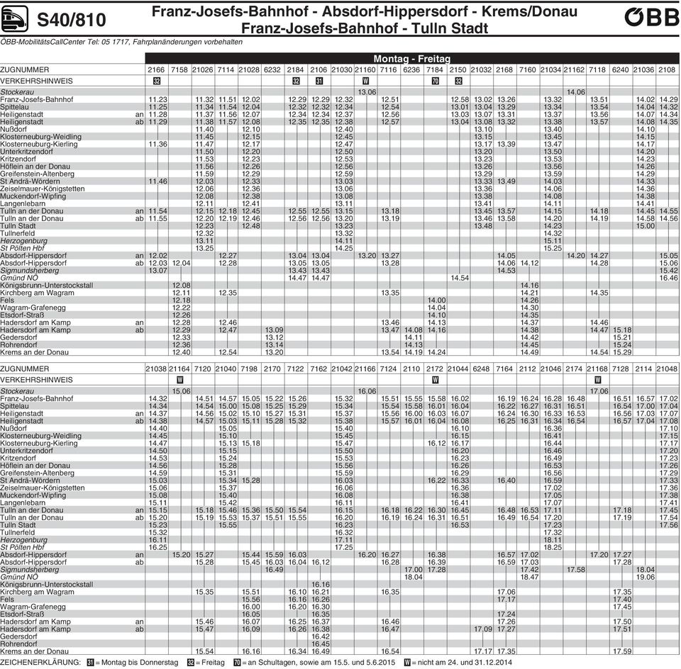 38 12.41 12.48 15.10 15.18 1 15.44 15.45 16.00 16.05 16.07 16.09 13.09 13.14 15.59 Montag - Freitag 2184 2106 21030 21160 7116 6236 7184 2150 21032 2168 7160 21034 21162 7118 6240 21036 2108 32 13.