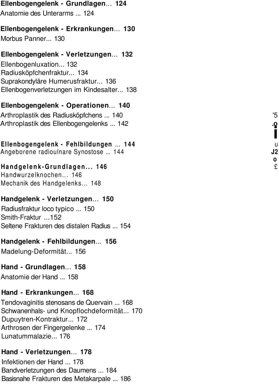 .. 140 '5 Arthroplastik des Ellenbogengelenks... 142.o Ellenbogengelenk - Fehlbildungen... 144 Angeborene radioulnare Synostose... 144 Handgelenk-Grundlagen... 146 Handwurzelknochen.