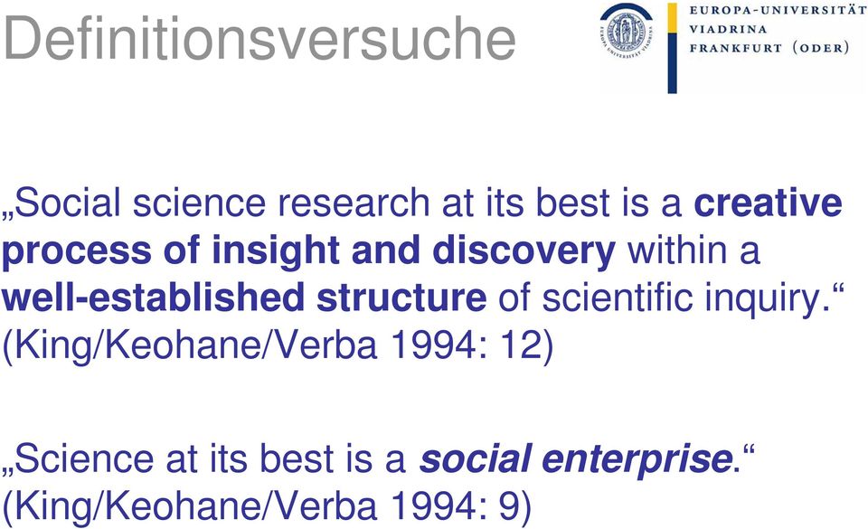 well-established structure of scientific inquiry.