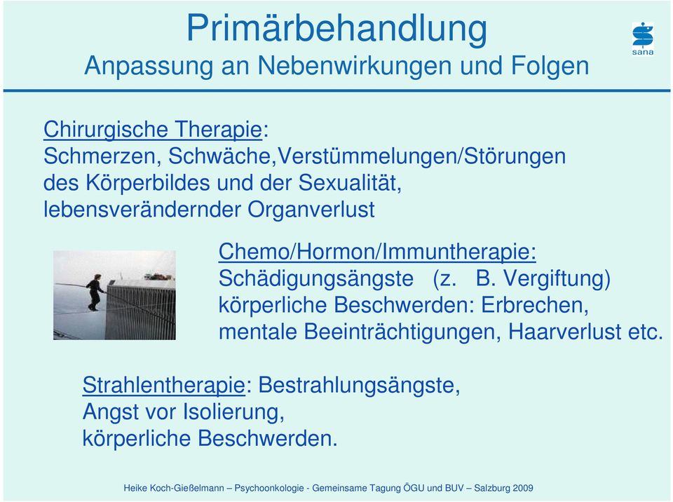 Chemo/Hormon/Immuntherapie: Schädigungsängste (z. B.