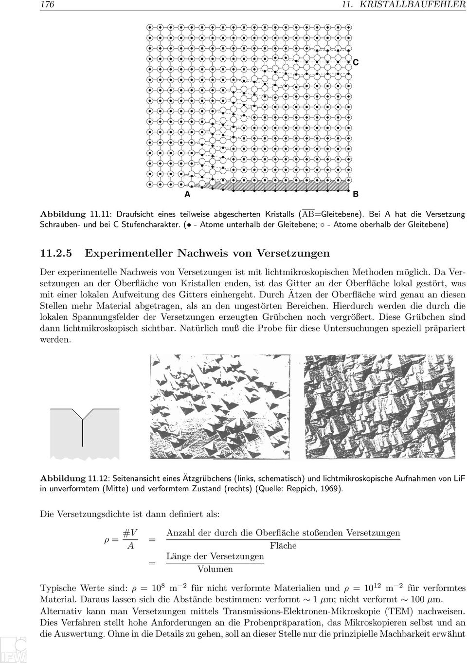 5 Experimenteller Nachweis von Versetzungen Der experimentelle Nachweis von Versetzungen ist mit lichtmikroskopischen Methoden möglich.