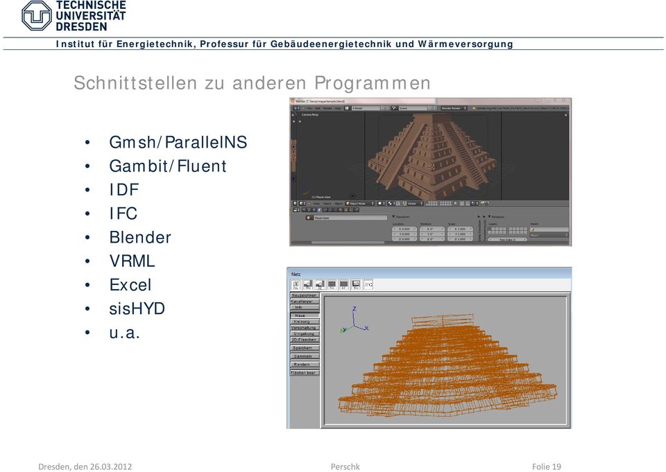 IFC Blender VRML Excel sishyd u.a.