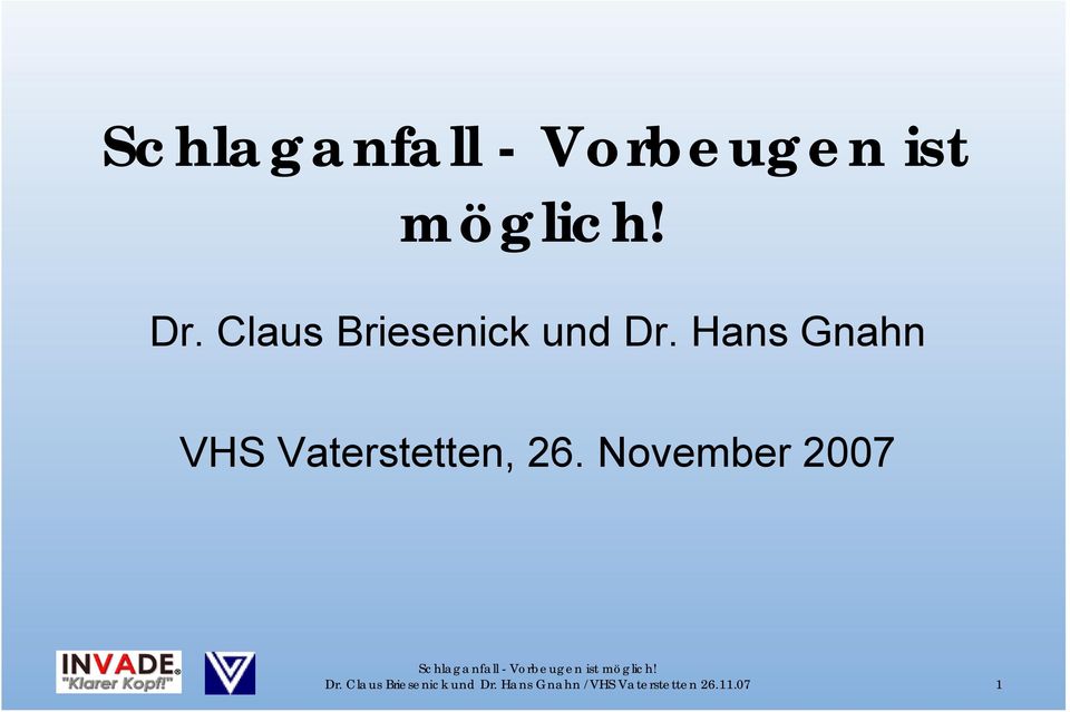 Hans Gnahn VHS Vaterstetten, 26.