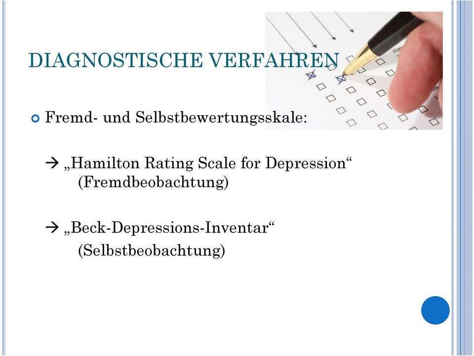 Scale for Depression (Fremdbeobachtung)