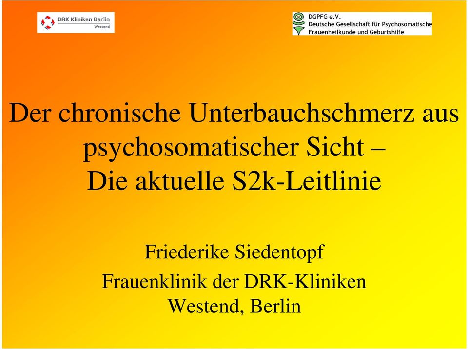 S2k-Leitlinie Friederike Siedentopf