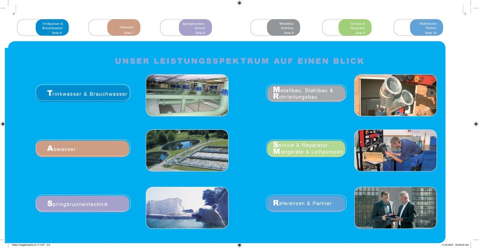 BLICK Trinkwasser & Brauchwasser Metallbau, Stahlbau & Rhrleitungsbau Abwasser Service & Reparatur