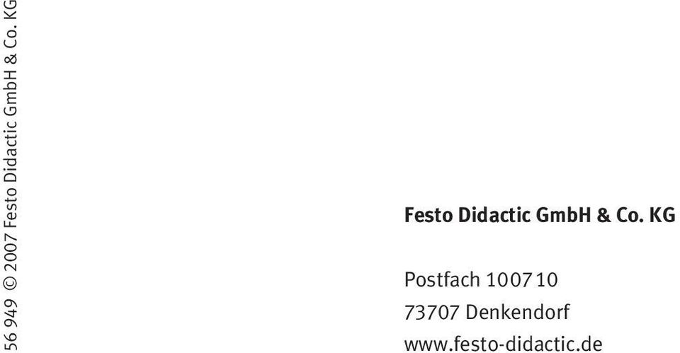 KG Festo Didactic  KG Postfach