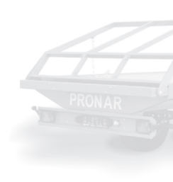 3-Achs-Ballentransportwagen PRONAR T023M Plattformlänge: Länge der Breite der Ladefläche (mit Aufkantung/ohne Aufkantung**: Gesamtlänge***: Bordwandgitterhöhe (ab Ladefläche): Bodenblechdicke: * mit