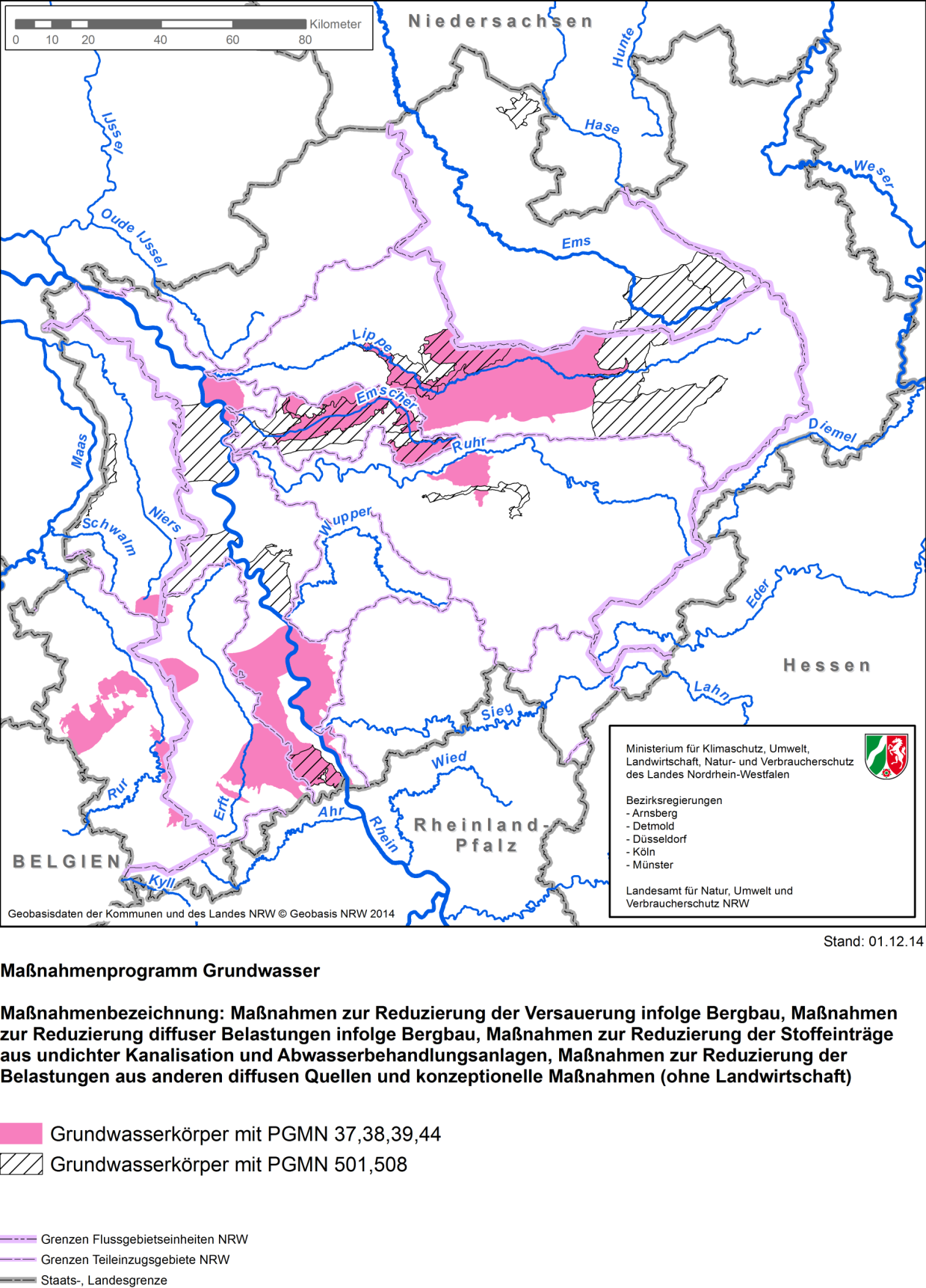 PGMN = Programmmaßnahme Abbildung 6-5: Maßnahmenprogramm Grundwasser, Programmmaßnahmen