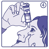 3/5 Art der Anwendung: Zum Eintropfen in den Bindehautsack. Anwendungshinweise: 1. Entfernen Sie die kleine Schutzkappe durch leichtes Ziehen von der Flaschenspitze. 2.