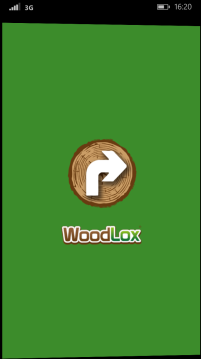 Starten der WoodLox-App Starten Sie das Smartphone, indem Sie den Knopf auf der Seite rechts-mittig betätigen und anschließend den Bildschirm nach oben schieben um diesen zu entsperren.