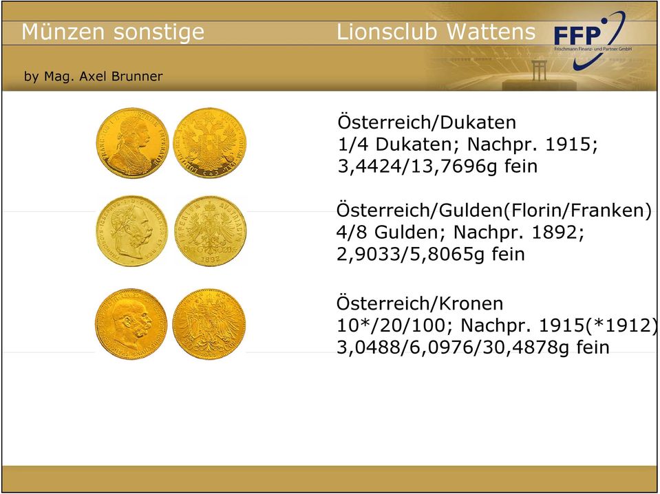 Österreich/Gulden(Florin/Franken) 4/8 Gulden; Nachpr.
