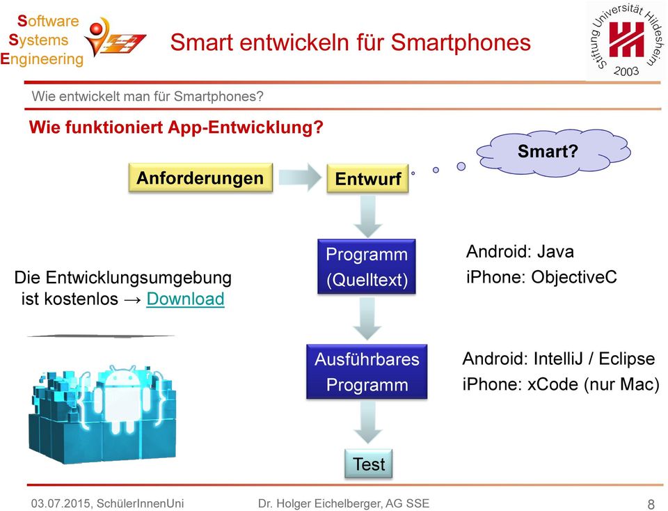 Die Entwicklungsumgebung ist kostenlos Download Programm (Quelltext) Android: Java