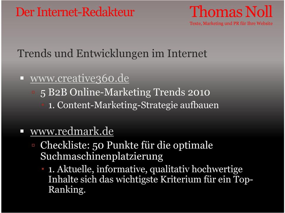 Content-Marketing-Strategie aufbauen www.redmark.