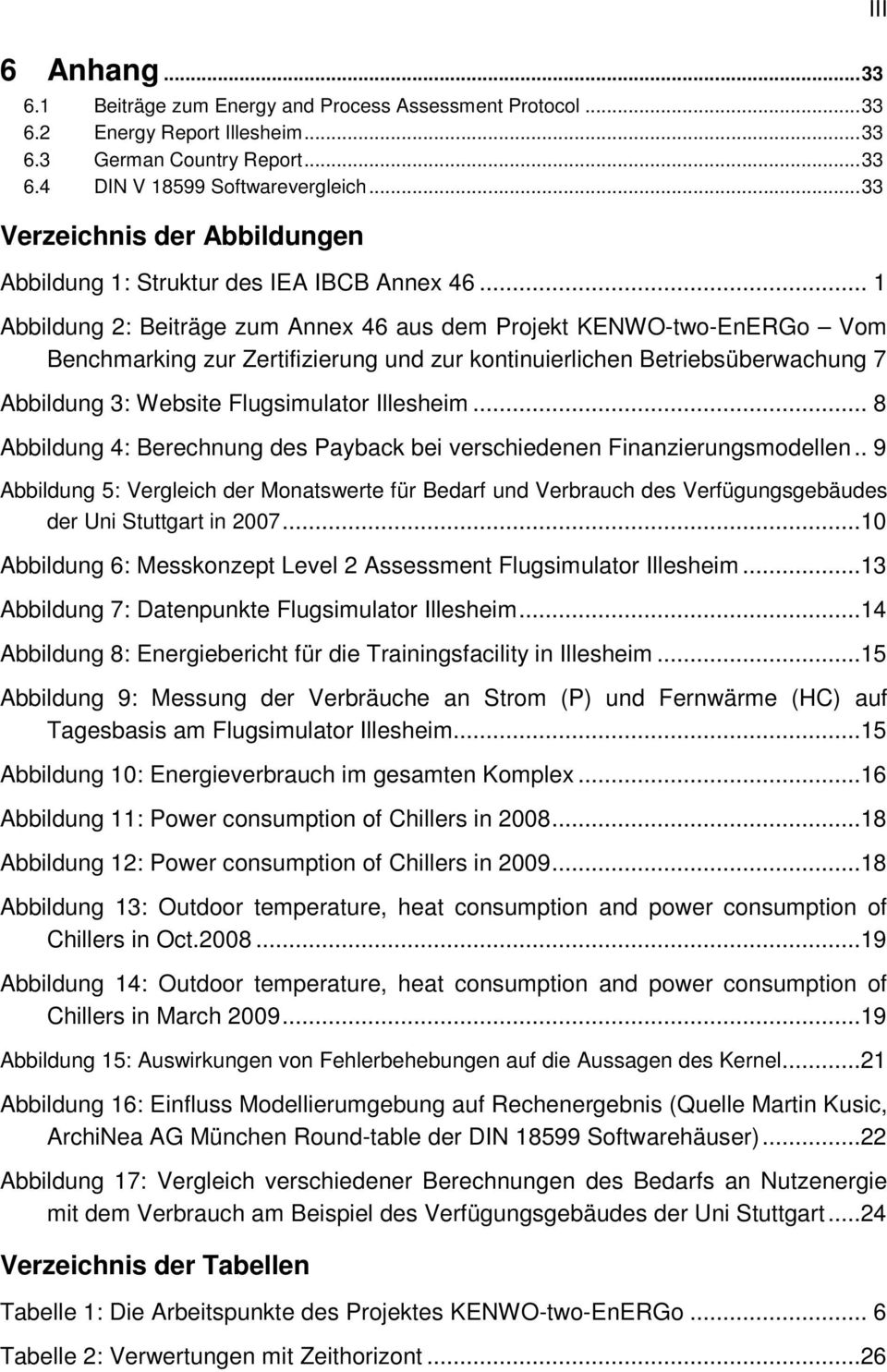 .. 1 Abbildung 2: Beiträge zum Annex 46 aus dem Projekt KENWO-two-EnERGo Vom Benchmarking zur Zertifizierung und zur kontinuierlichen Betriebsüberwachung 7 Abbildung 3: Website Flugsimulator Illesheim.