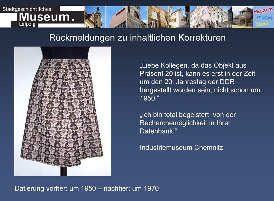 Jahrestag der DDR hergestellt worden sein, nicht schon um 1950.