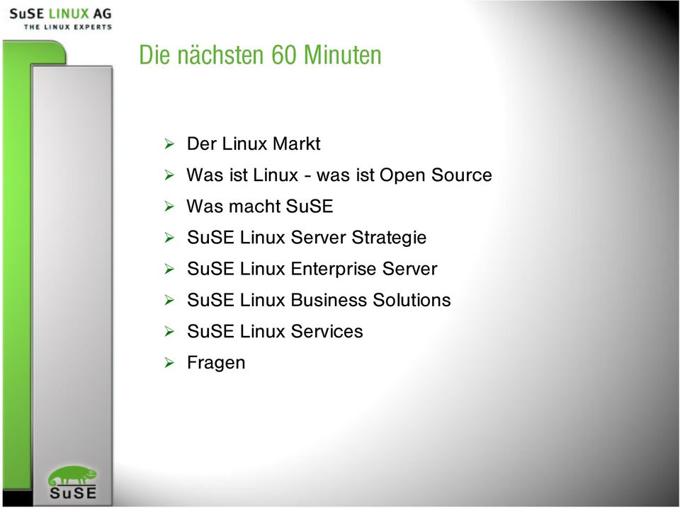 Linux Server Strategie SuSE Linux Enterprise