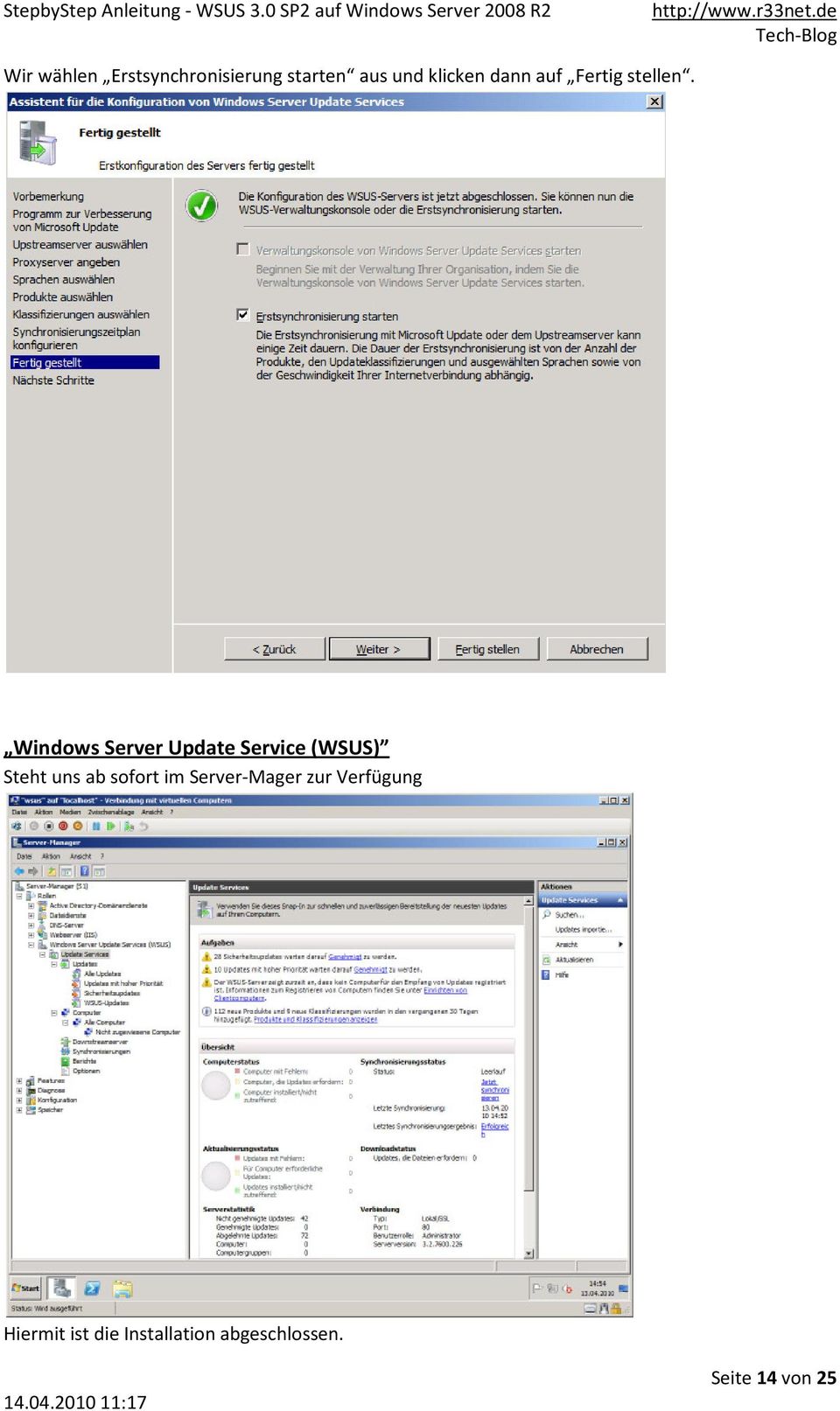 Windows Server Update Service (WSUS) Steht uns ab sofort