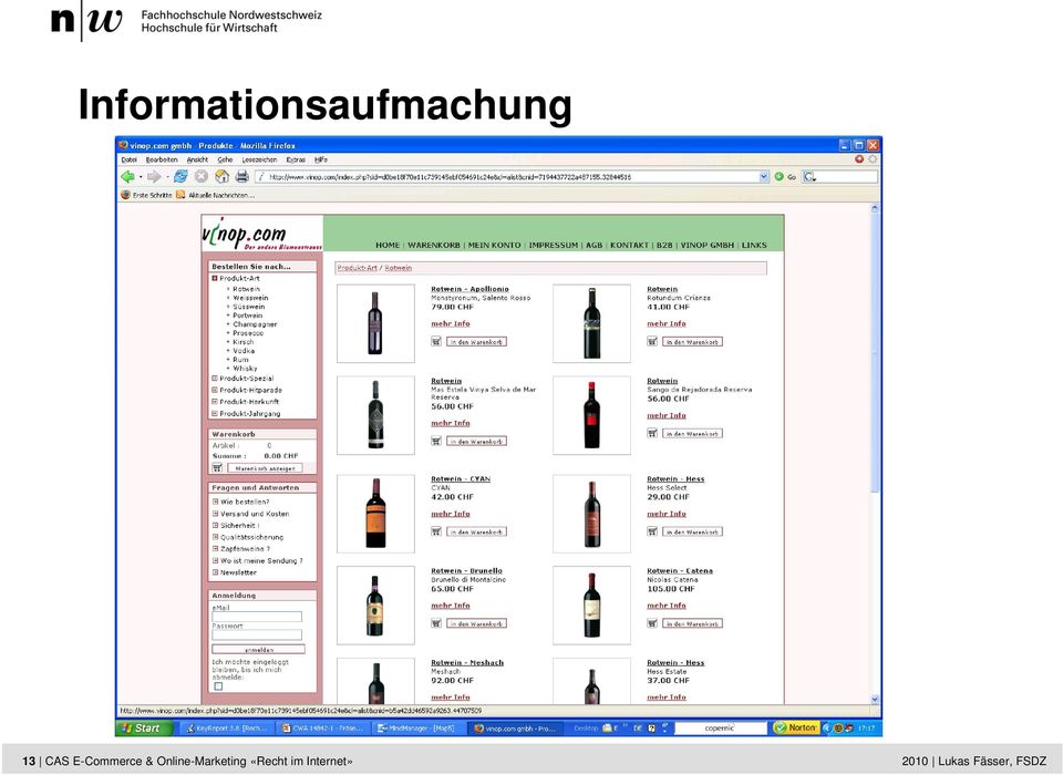 Wirtschaft 13 13 CAS E-Commerce &