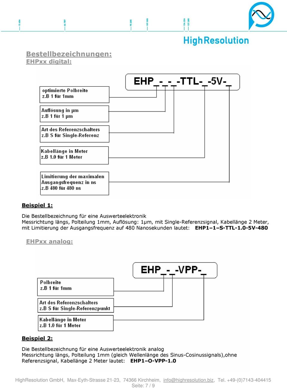 lautet: EHP1 1 S-TTL-1.