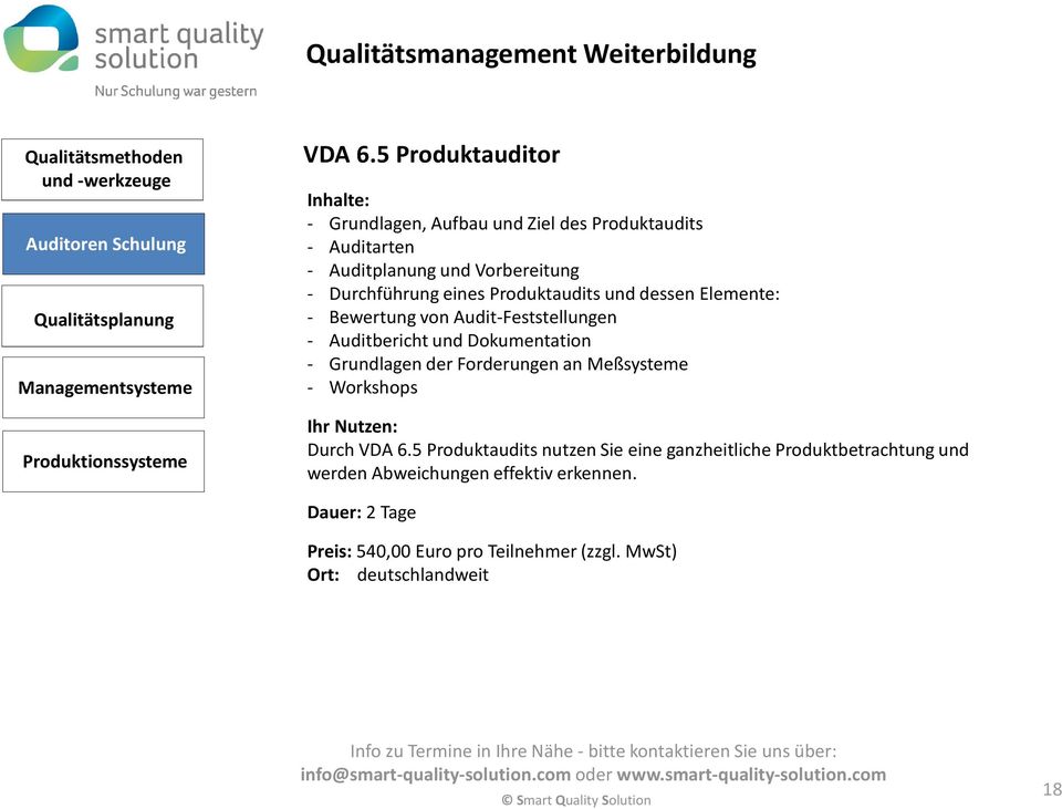 Durchführung eines Produktaudits und dessen Elemente: - Bewertung von Audit-Feststellungen - Auditbericht und