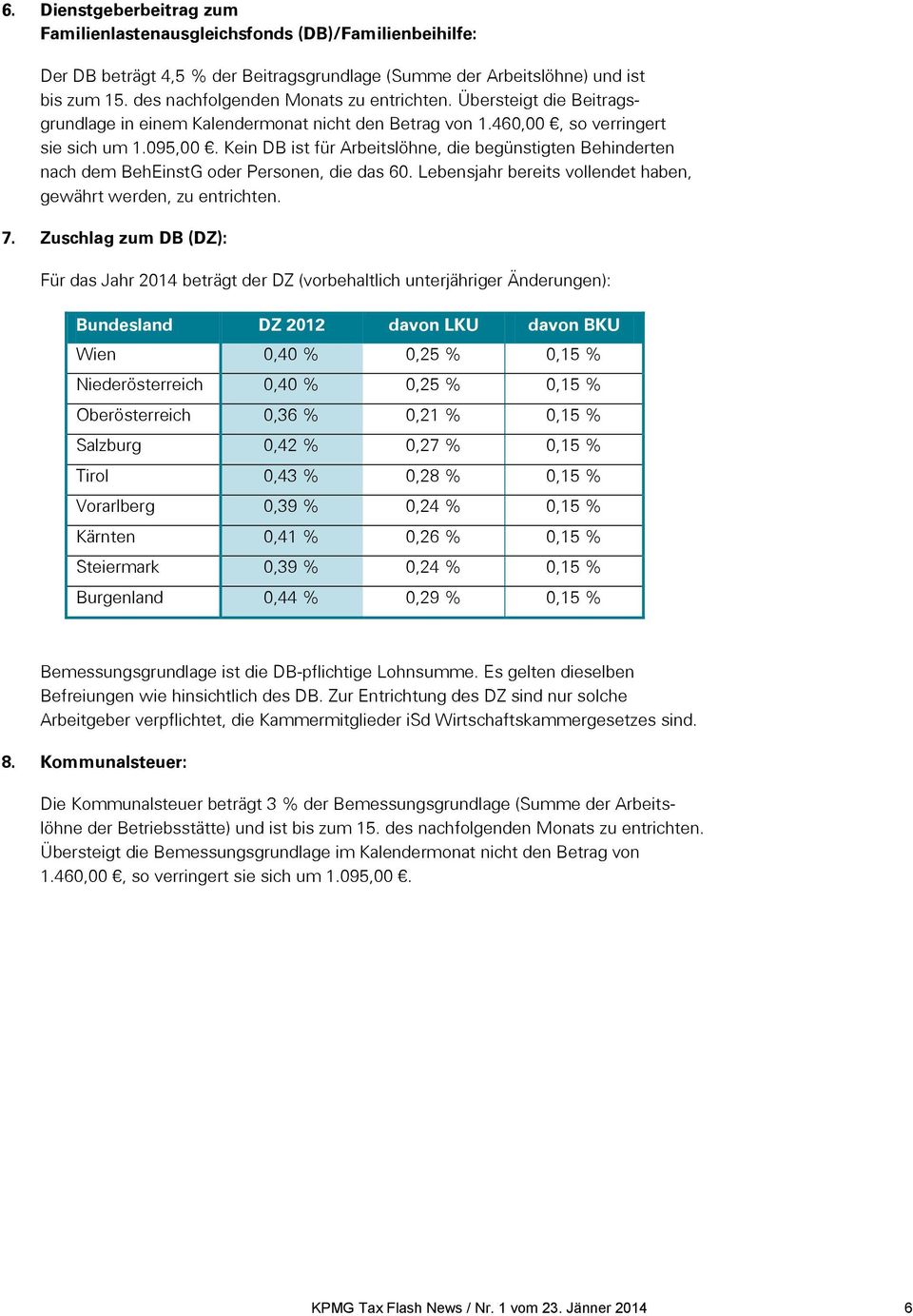 Kein DB ist für Arbeitslöhne, die begünstigten Behinderten nach dem BehEinstG oder Personen, die das 60. Lebensjahr bereits vollendet haben, gewährt werden, zu entrichten. 7.