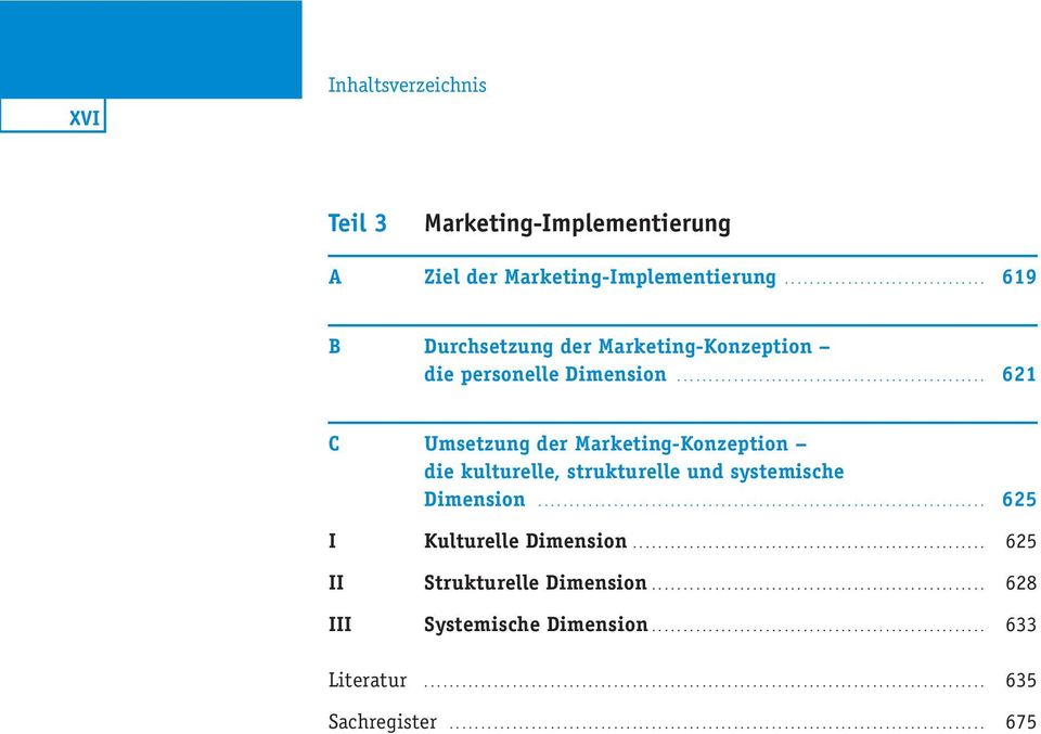 .. 621 C Umsetzung der Marketing-Konzeption die kulturelle, strukturelle und systemische Dimension.