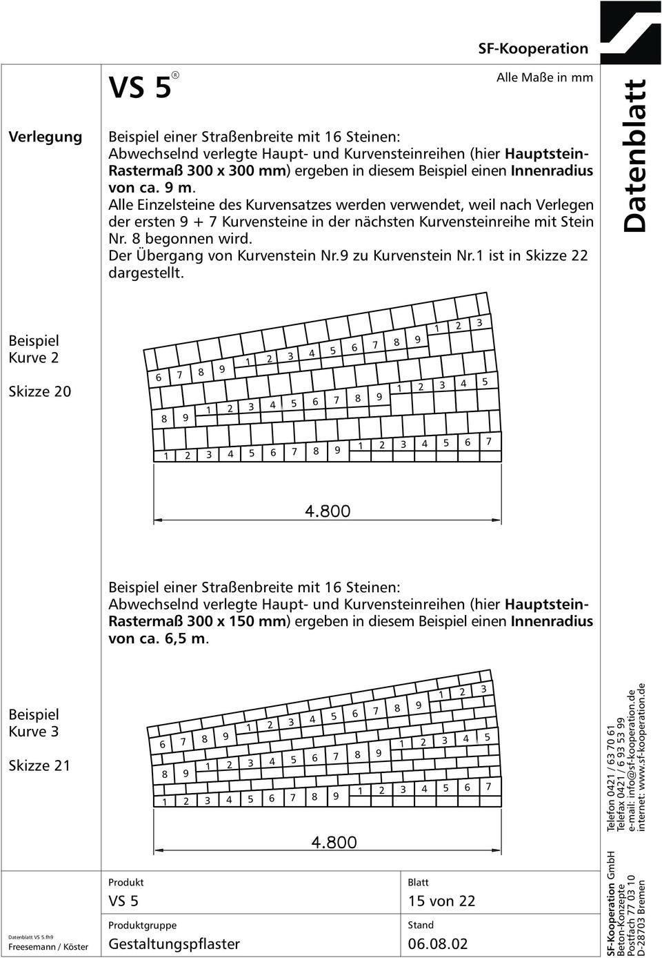 Der Übergang von Kurvenstein Nr.9 zu Kurvenstein Nr. ist in Skizze 22 dargestellt.