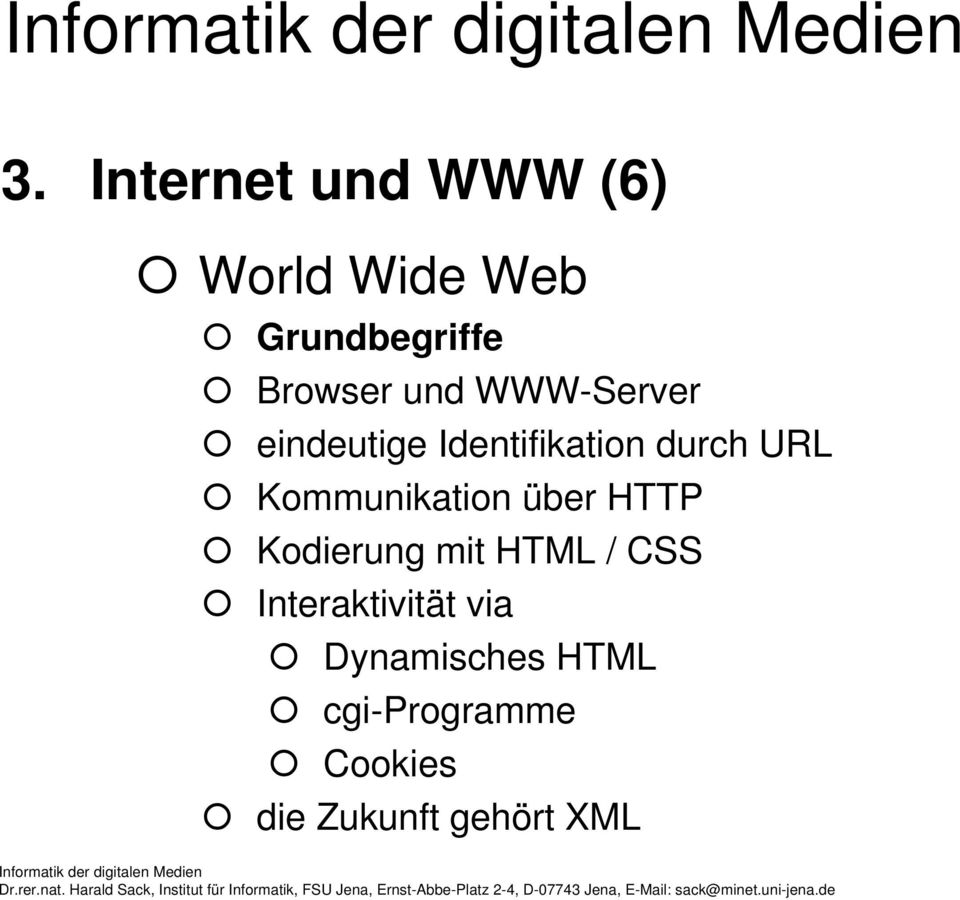 Kommunikation über HTTP Kodierung mit HTML / CSS