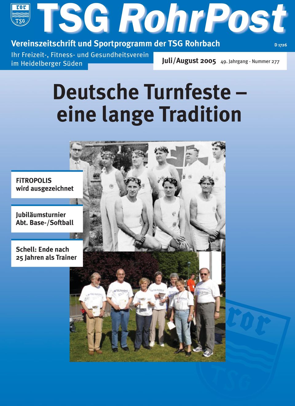 Jahrgang Nummer 277 Deutsche Turnfeste eine lange Tradition FiTROPOLIS wird