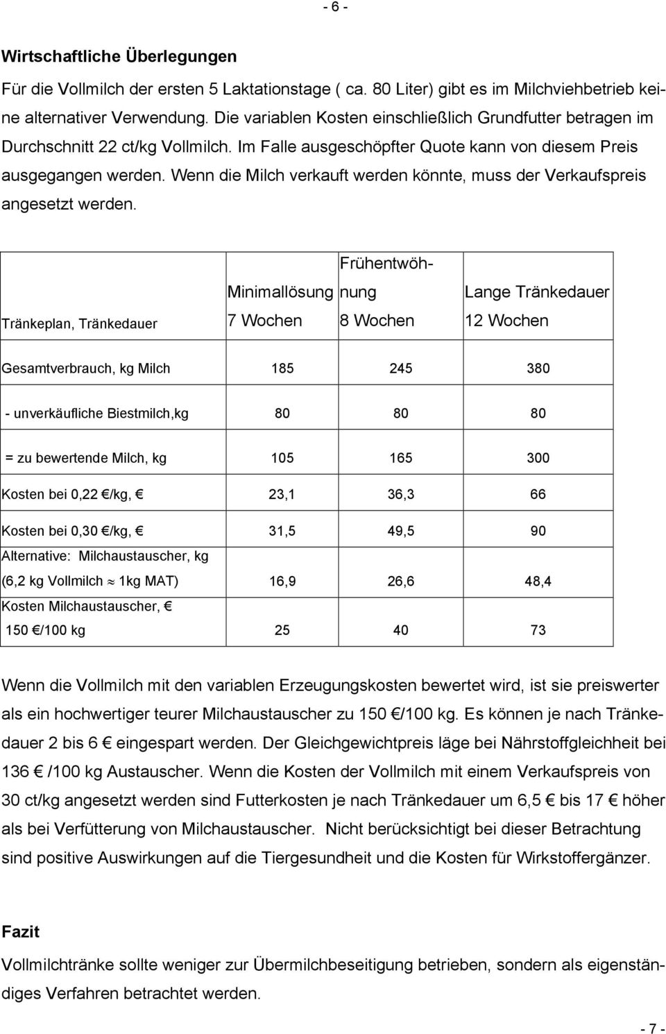 Wenn die Milch verkauft werden könnte, muss der Verkaufspreis angesetzt werden.