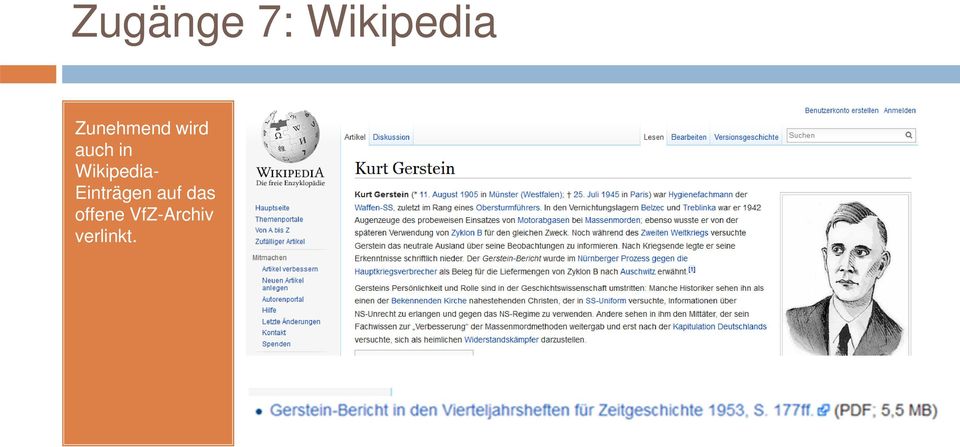 Wikipedia- Einträgen auf