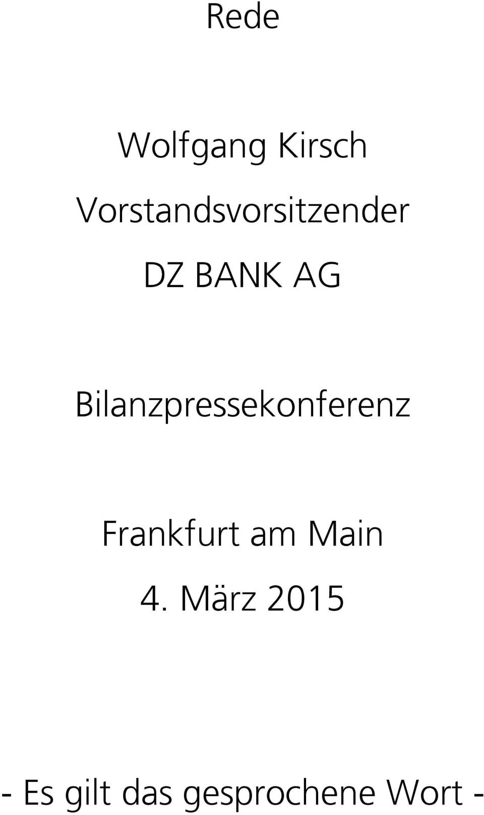 Bilanzpressekonferenz Frankfurt am