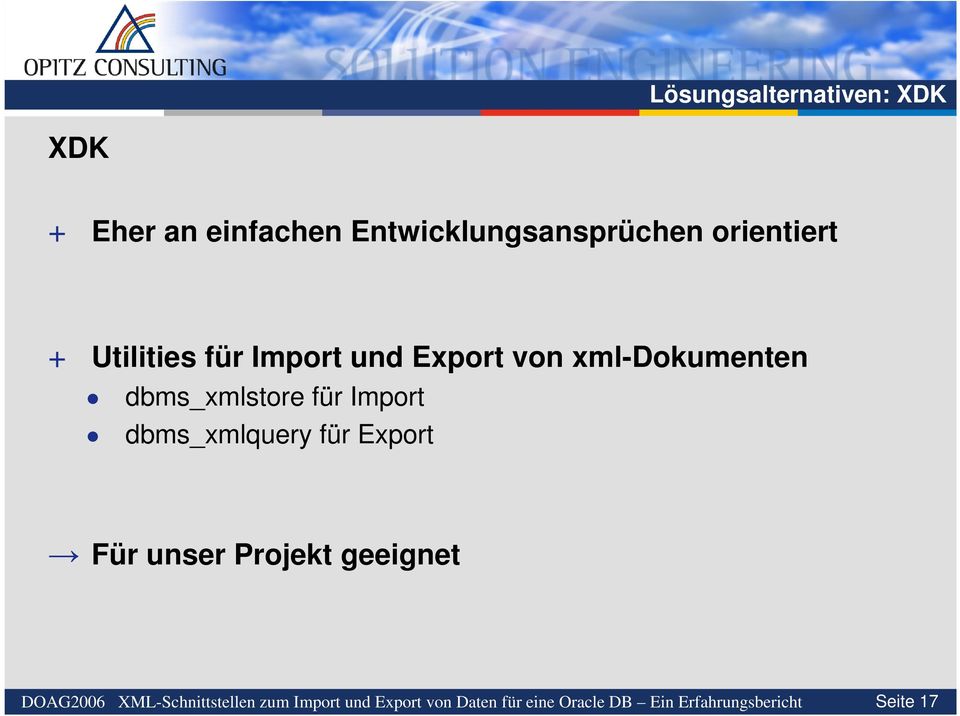 Import und Export von xml-dokumenten dbms_xmlstore für