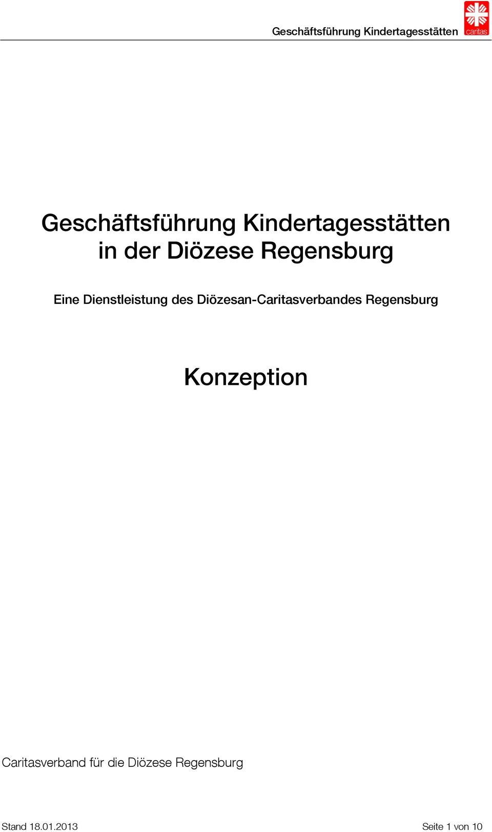 Diözesan-Caritasverbandes Regensburg Konzeption