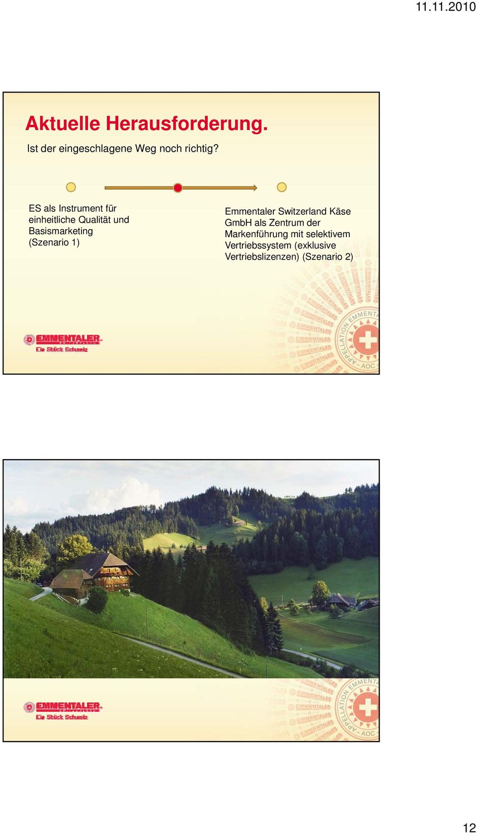 (Szenario 1) Emmentaler Switzerland Käse GmbH als Zentrum der