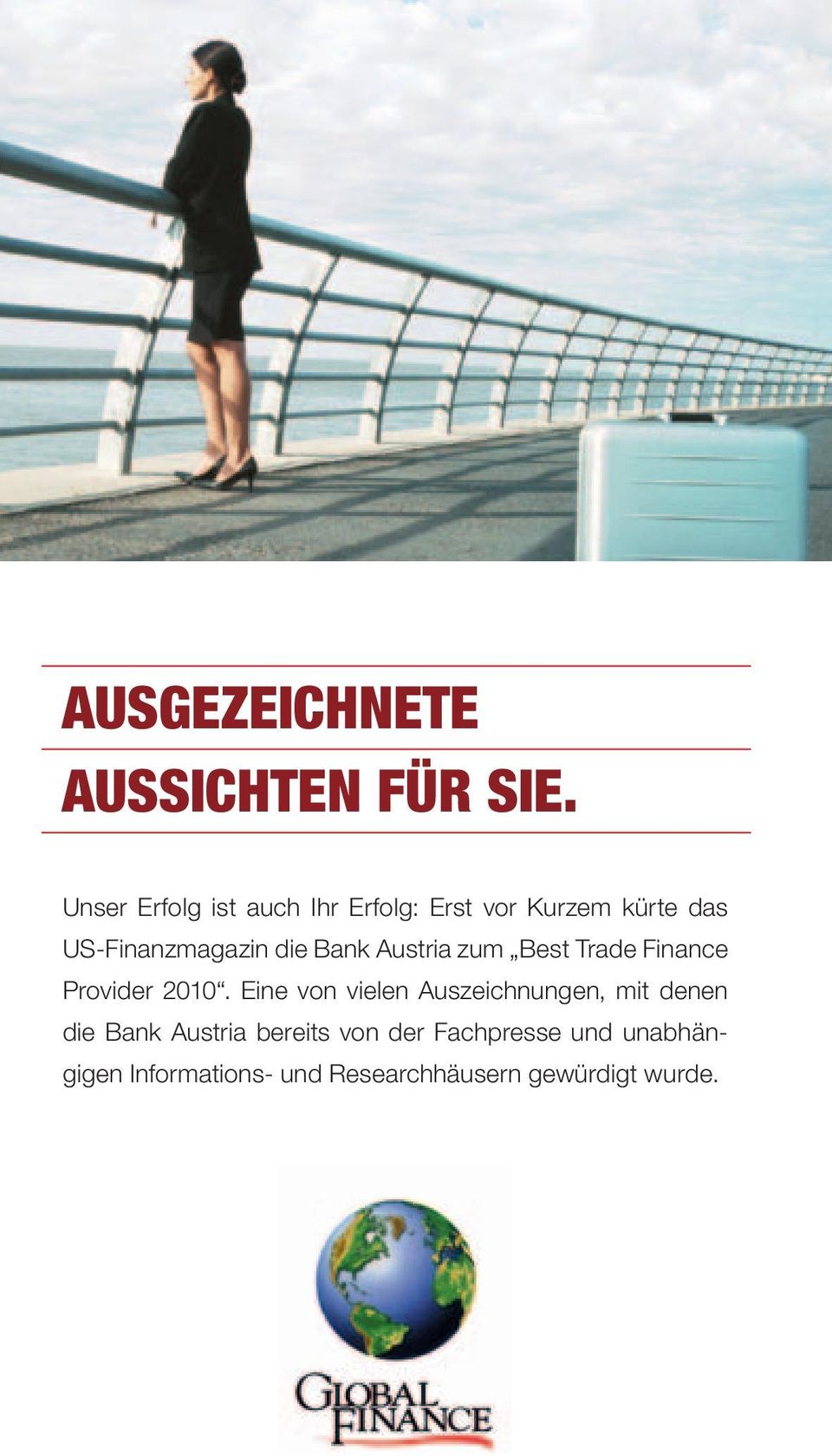 die Bank Austria zum Best Trade Finance Provider 2010.