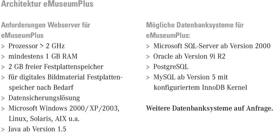 / XP /2003, Linux, Solaris, AIX u.a. Java ab Version 1.