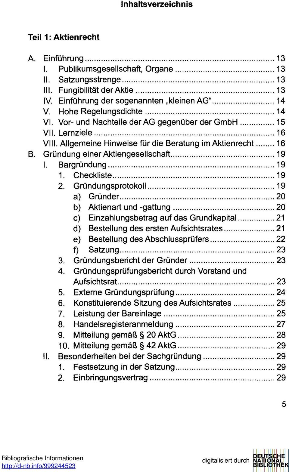 Bargründung 19 1. Checkliste 19 2.