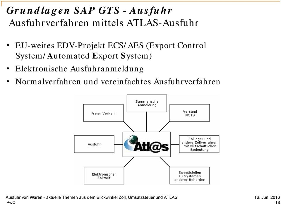 Control System/Automated Export System) Elektronische