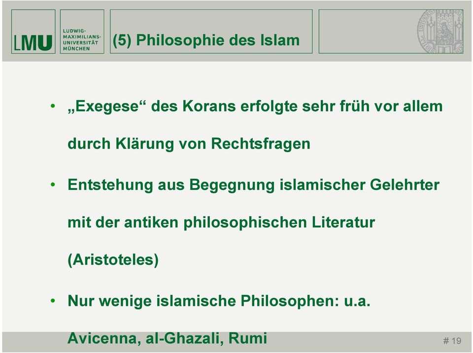 islamischer Gelehrter mit der antiken philosophischen Literatur