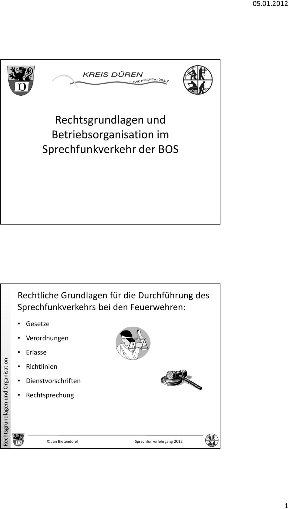 Durchführung des Sprechfunkverkehrs bei den Feuerwehren: