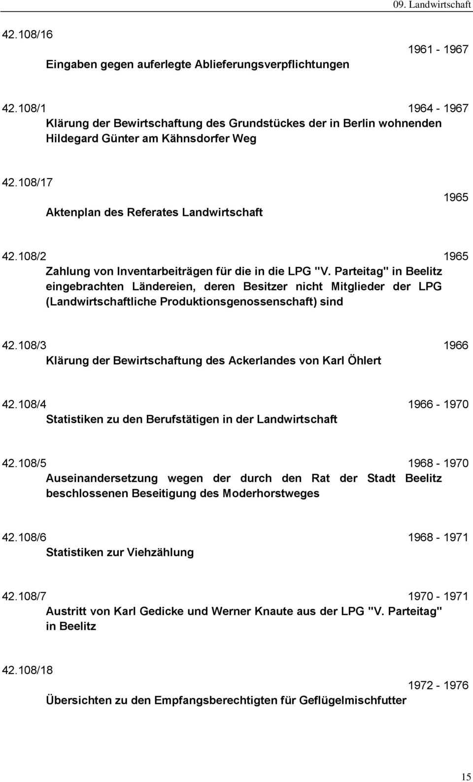 108/2 1965 Zahlung von Inventarbeiträgen für die in die LPG "V.