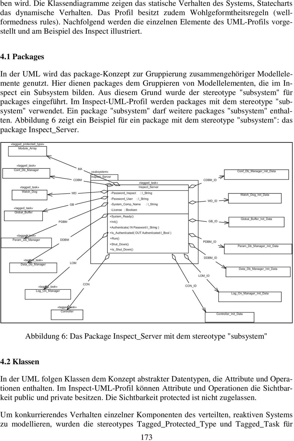 1 Packages In der UML wird das package-konzept zur Gruppierung zusammengehöriger Modellelemente genutzt. Hier dienen packages dem Gruppieren von Modellelementen, die im Inspect ein Subsystem bilden.