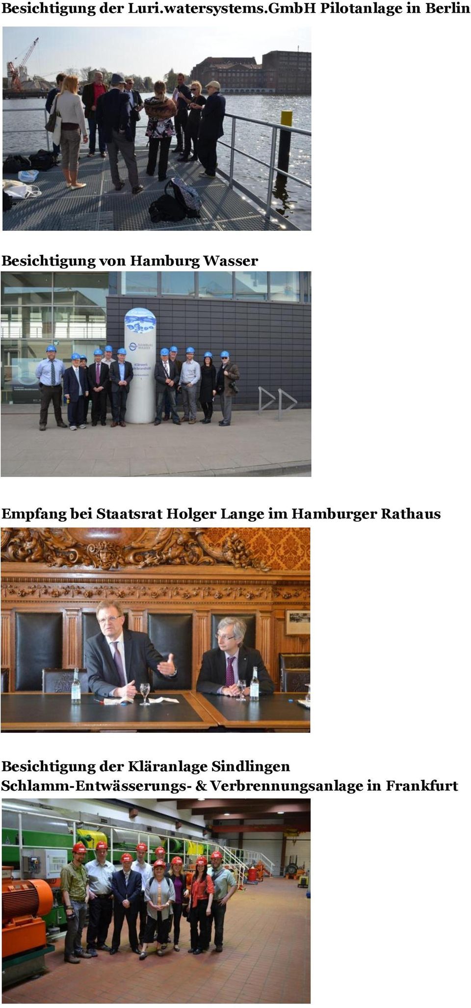 Empfang bei Staatsrat Holger Lange im Hamburger Rathaus