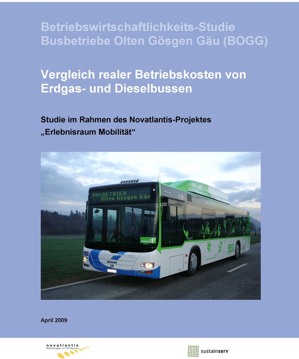 Betriebskosten von Erdgas- und Dieselbussen Studie