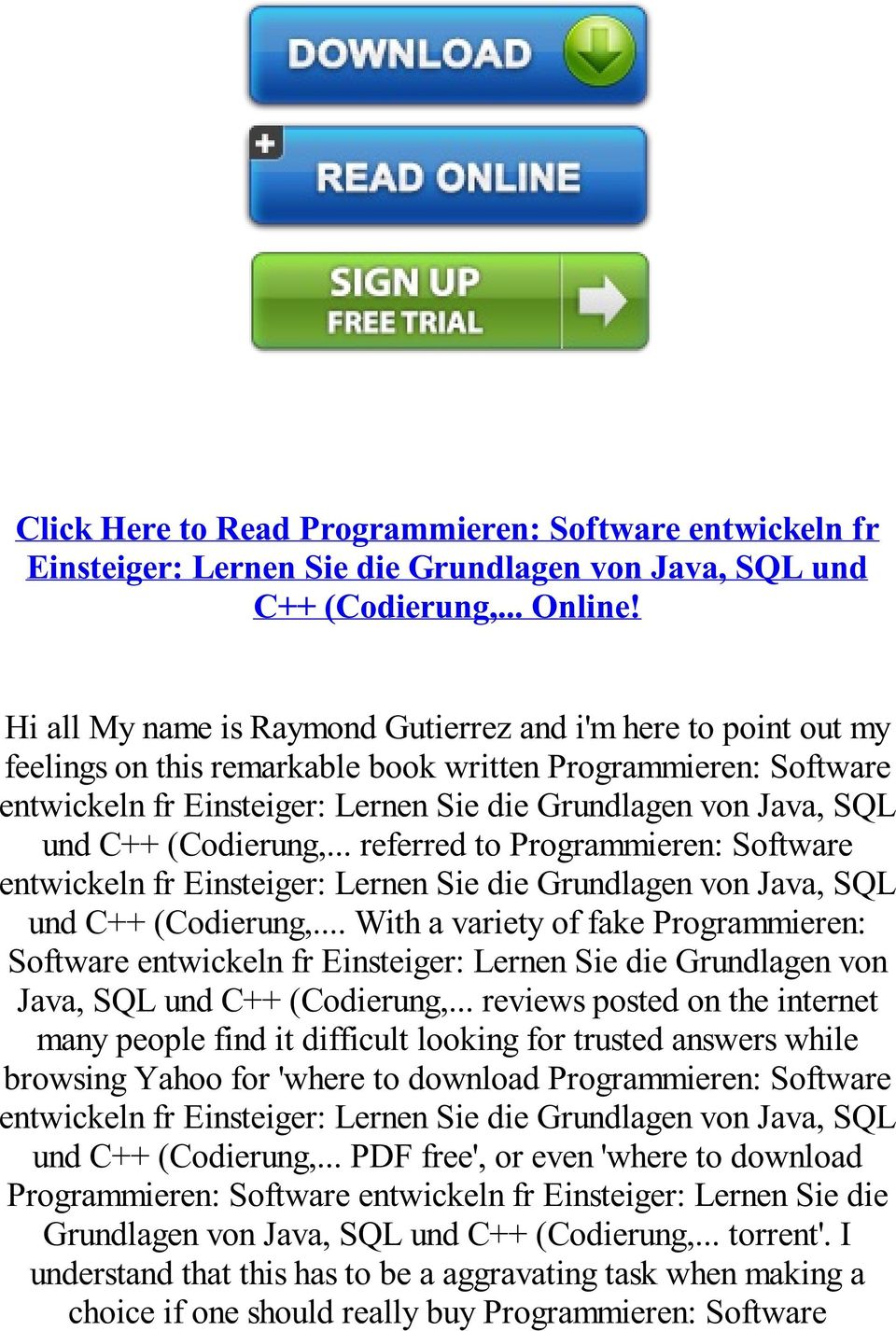 C++ (Codierung,... referred to Programmieren: Software entwickeln fr Einsteiger: Lernen Sie die Grundlagen von Java, SQL und C++ (Codierung,.