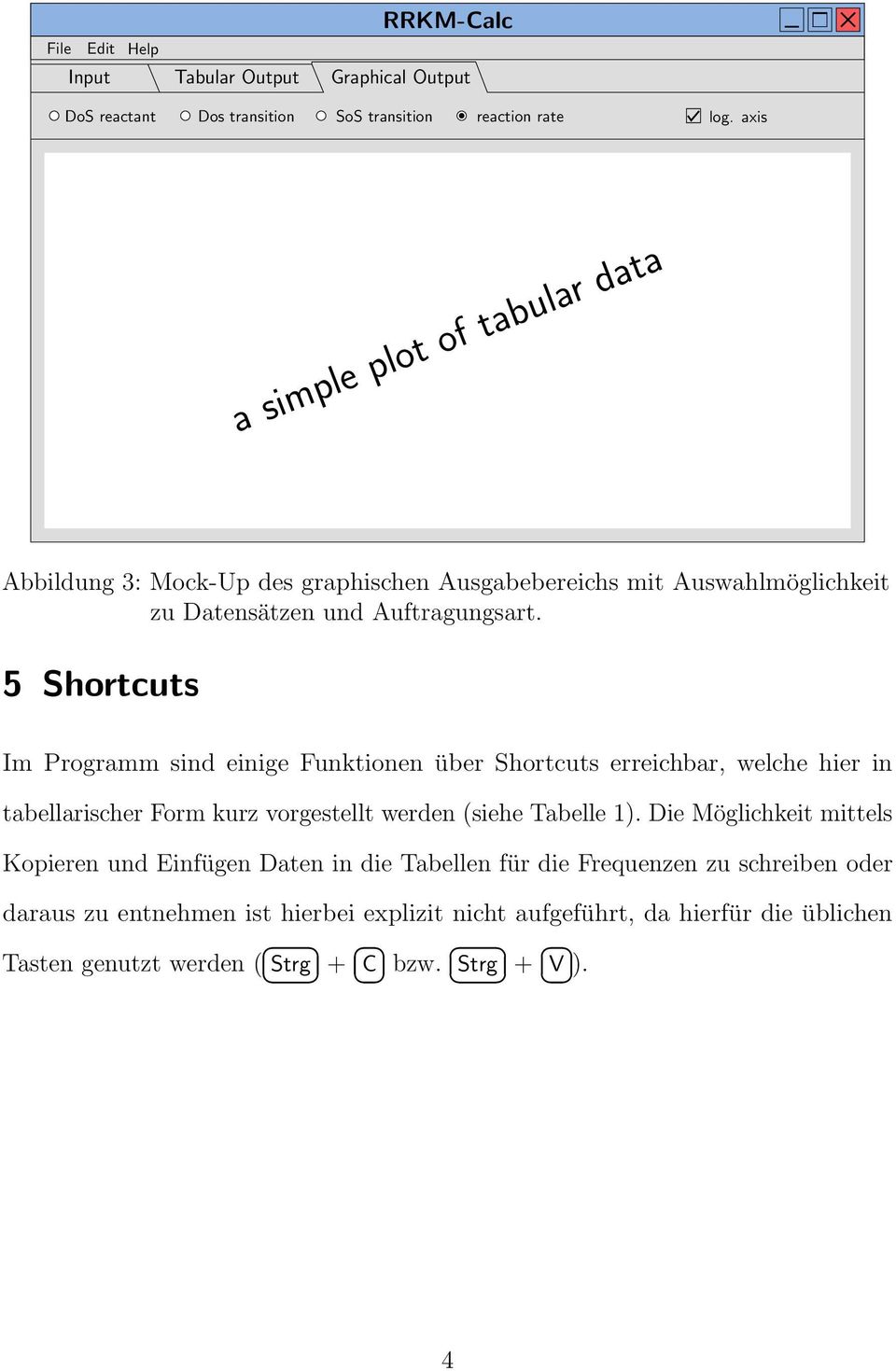 5 Shortcuts Im Programm sind einige Funktionen über Shortcuts erreichbar, welche hier in tabellarischer Form kurz vorgestellt werden (siehe Tabelle